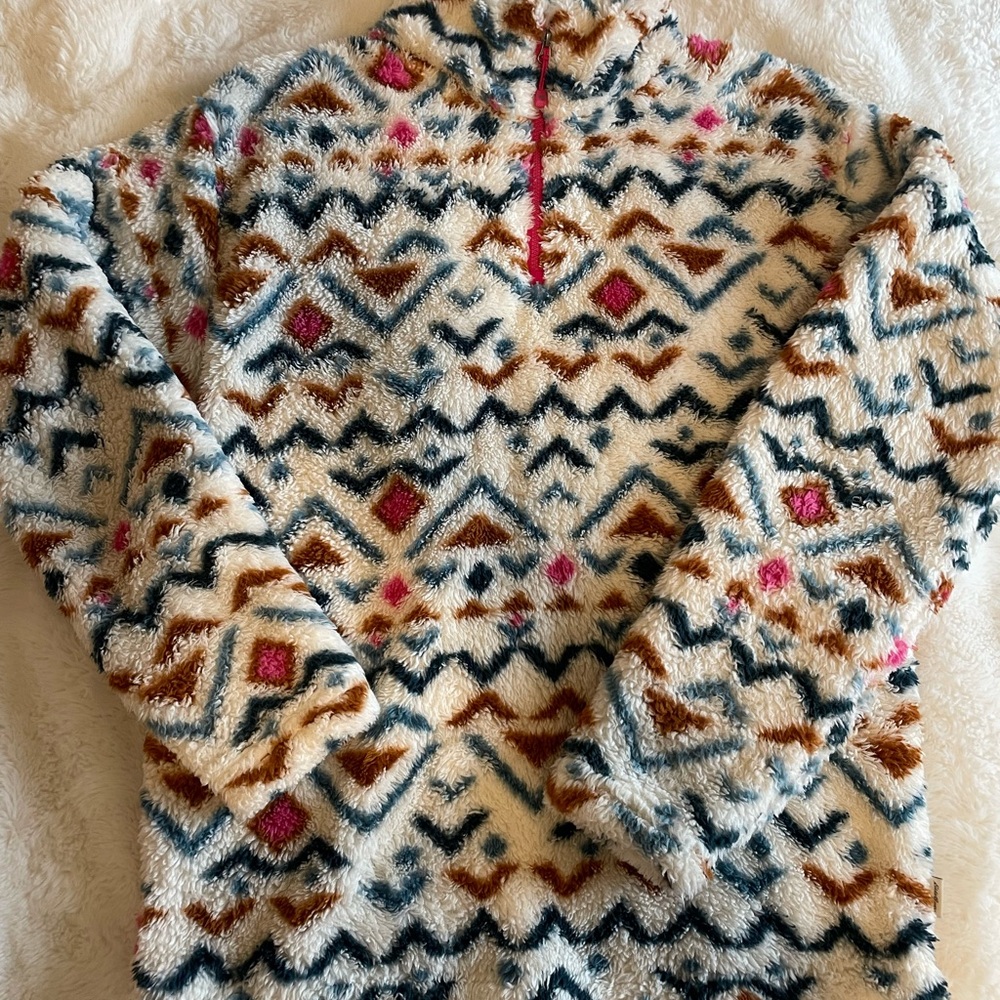 Cozy Patterned Fleece Pullover